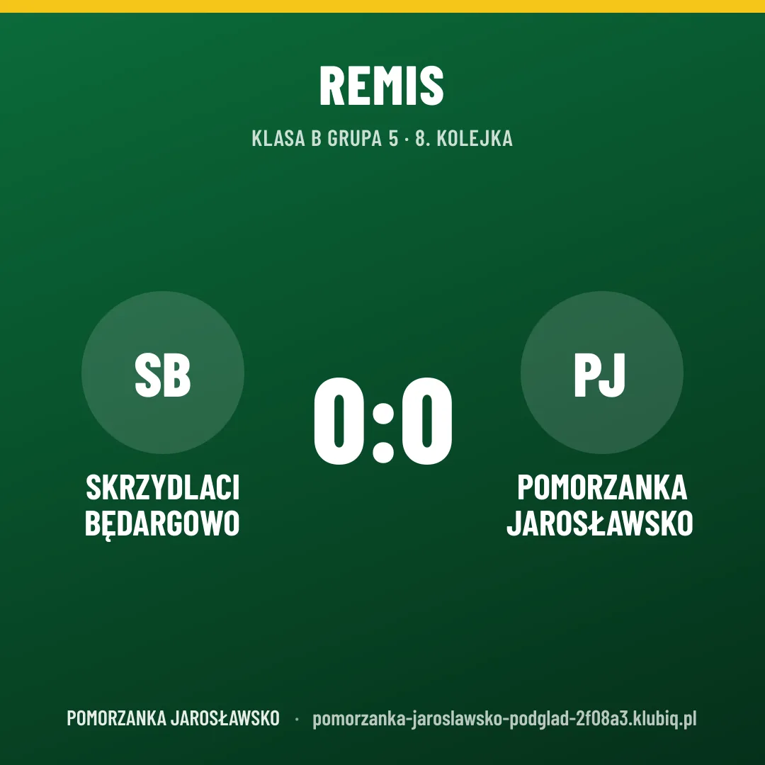 SKRZYDLACI BĘDARGOWO 0:0 Pomorzanka Jarosławsko