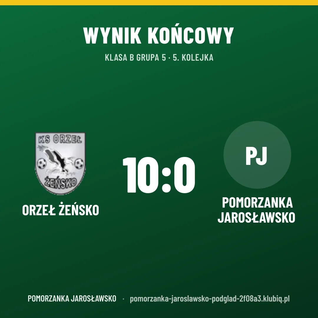 Orzeł Żeńsko 10:0 Pomorzanka Jarosławsko
